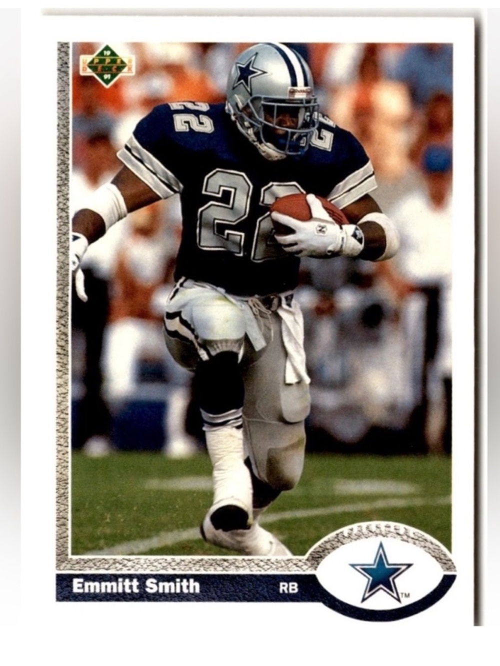 Emmitt Smith 1991 Upper Deck Dallas Cowboys NFL Football Card